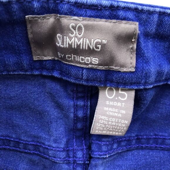 Chico's So Slimming Womens Jeans size 0.5 Short Size 6 US ‎ Stretch Blue Purple - Picture 5 of 8